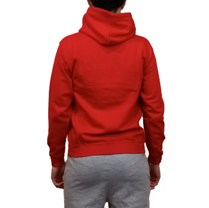 FELPA UNISEX CLASSICA MONOCOLORE ROSSO - immagine 3
