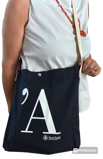 SHOPPER BLU NAVY CON TRACOLLA